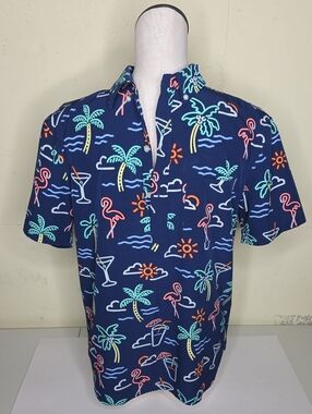 Chubbies Mens The Neon Light Print Short Sleeve Shirt